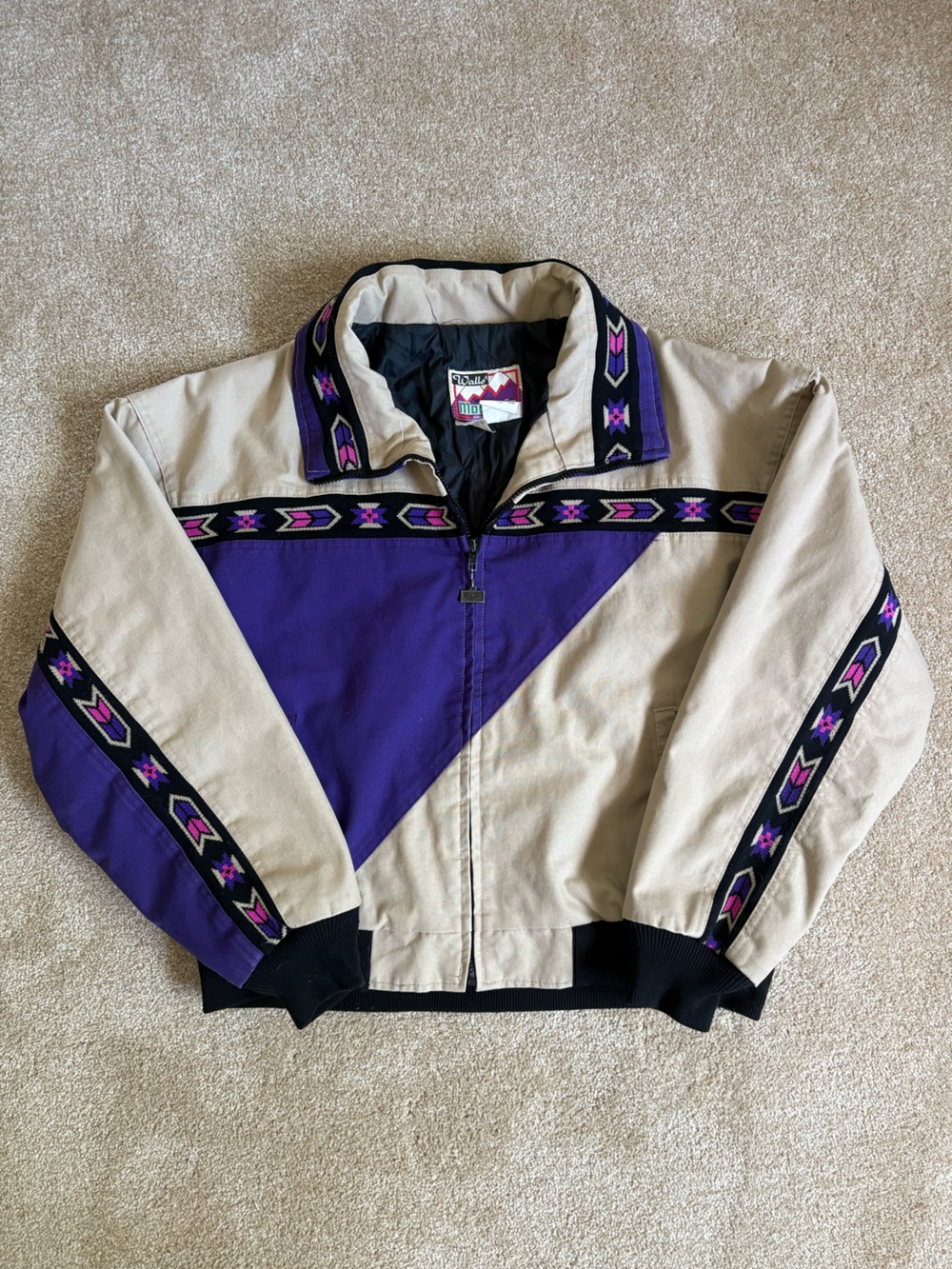 Vintage Walls color block western Aztec print jacket